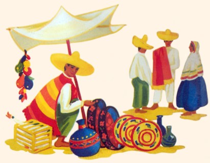 Mexican Basket Merchant 1935