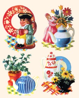 Four Pitchers and Flowers they Water 1935