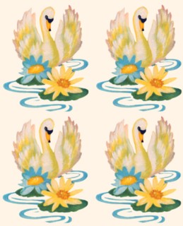 Swan and Flowers 1935