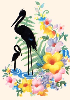 Storks and Flowers 1935
