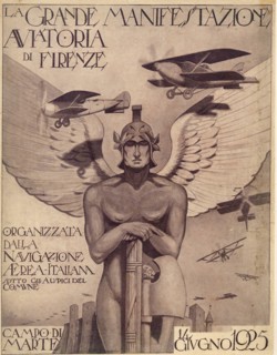 Poster for the Flight Show & Exhibition in Florence Italy in 1925 1925