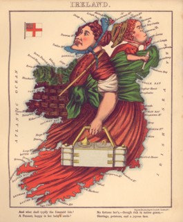 Anthropomorphic Map of Ireland 1868