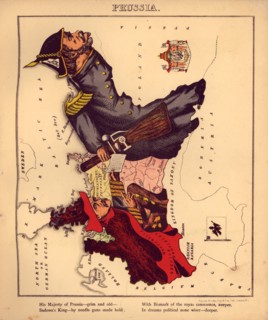 Anthropomorphic Map of Prussia 1868