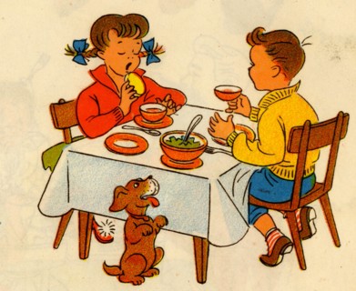Boy & Girl Have Breakfast