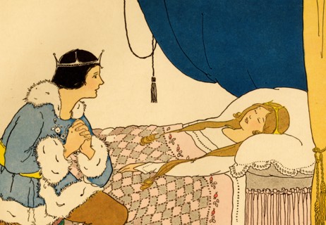 Princess Prays beside a sleeping beauty 1910