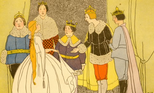 Royal Family Greets a Young Princess 1910