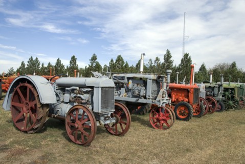 Old tractors along the road, Montana 2006