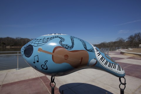 Fish art along the River walk in Montgomery, Alabama 2010