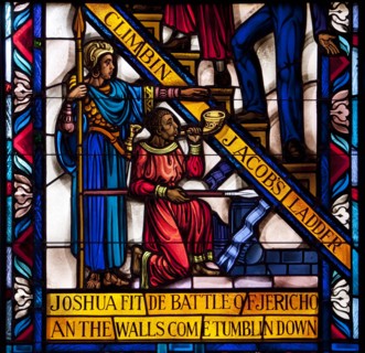 Singing Windows stained glass, designed by J&R Lamb, located in the University chapel at Tuskegee University, Tuskegee, Alabama 2010