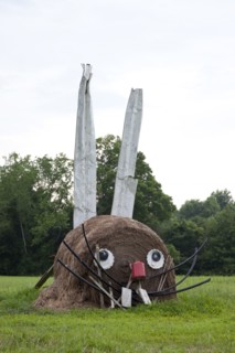 Rabbit made from a Hay bale 2010
