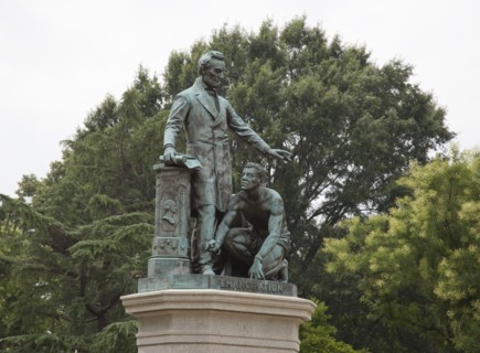 Emancipation Memorial honoring Abraham Lincoln. 2010