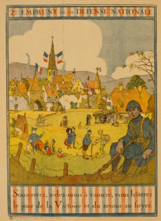 2éme Emprunt de la Défense Nationale. Souscrivez, aidez-nous á vaincre, vous hâterez le jour de la victoire et du retour au foyer; 2nd National Defense Loan. Subscribe, help us to win, you will hasten...