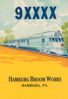 9XXXX Bullet Train Broom Label