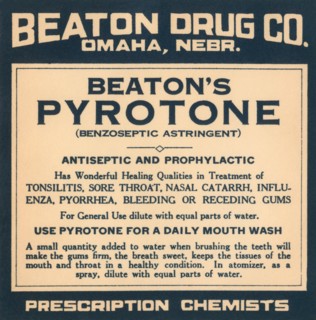 Beaton's Pyrotone 1920
