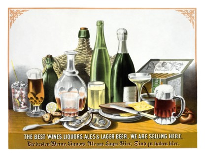 Best Wines Liquors Ales & Lager Beer.  We are Selling Here. 1871