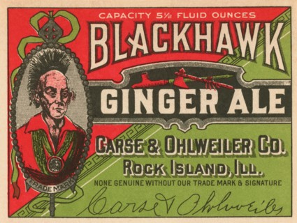 Blackhawk Ginger Ale 1920