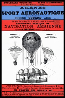 Broadside Announcement of a Balloon Ascension 1885