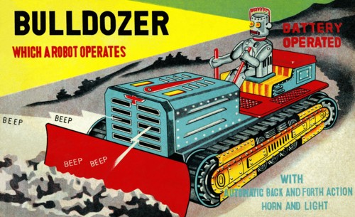 Bulldozer which a Robot Operates 1950