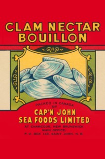Cap'n John Brand Clam Nectar Bouillon 1920
