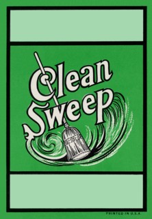 Clean Sweep Broom Label 1910