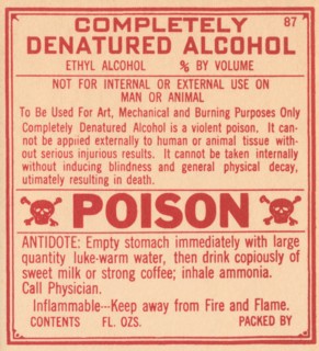 Completely Denatured Alcohol 1920