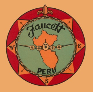 Faucett Aviation Airline Luggage Label 1928