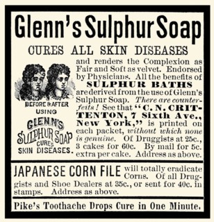 Glenn's Sulphur Soap 1890