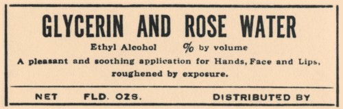 Glycerin and Rose Water 1920