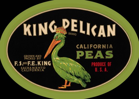 King Pelican California Peas 1940