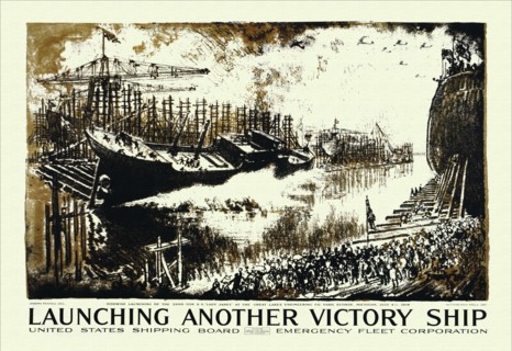 Launching Another Victory Ship 1918
