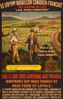Le 178ieme Battalion Canadien-Français des cantons de l'est  1915