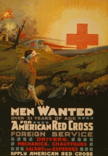 Men wanted over 31 years of age for American Red Cross foreign service 1918