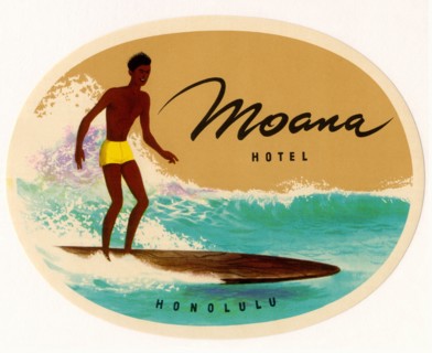 Moana Hotel Luggage Label
