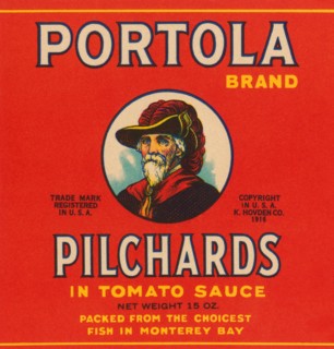 Portola Brand Pilchards 1940