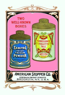 Sanitol Talcum Powder and Floressence Violette Talc 1900