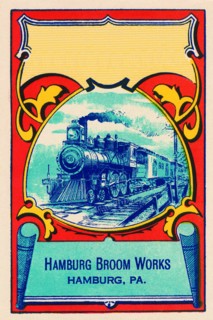 Steam Engine Broom Label