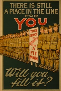 There is still a place in the line for you. Will you fill it? 1915