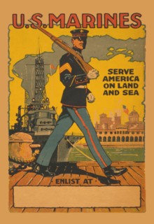 U.S. Marines - Serve America on Land and Sea 1914