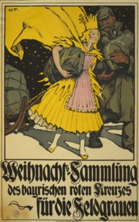 Weichnachts Sammlung des bayerischen Roten Kreuzes für die Feldgrauen; Christmas collection by the Bavarian Red Cross for the armed forces. 1917
