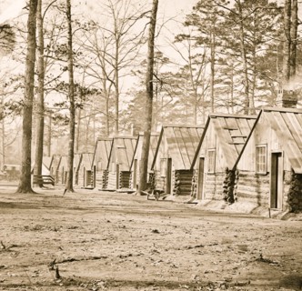 Soldier's quarters at Chapin's farm [Chapin's Bluff], Virginia (vicinity).  1863