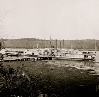 Appomattox River, Virginia. Medical supply boat CONNECTICUT 1863