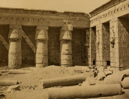 Gallery in second court of Thutmose I at Medinet Habu Site 1880
