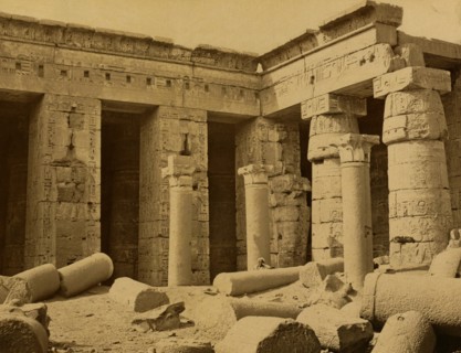 Gallery in second court of Thutmose I at Medinet Habu Site 1880