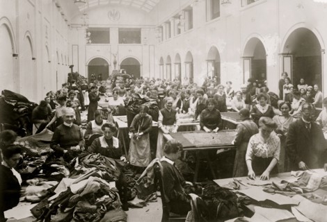 German women making uniforms