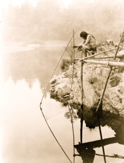 Fishing from a platform 1923