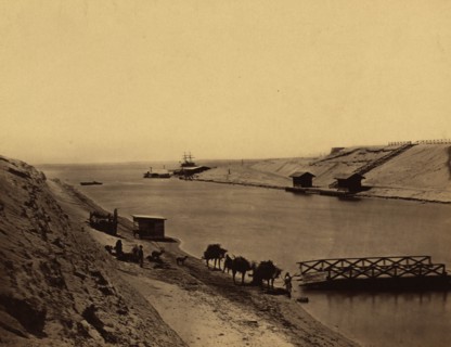 Suez Canal - Lake Timsah, from opp. the chalet 1865