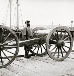 12 Pound Napoleon Guarded By African American Soldier 1863