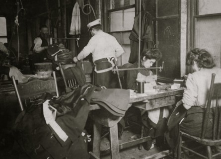 A group of sweatshop workers. 1908