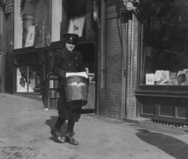 A small messenger with a heavy load.  1917