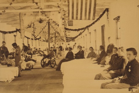 A Ward in Armory Square Hospital, Washington, D.C. 1864